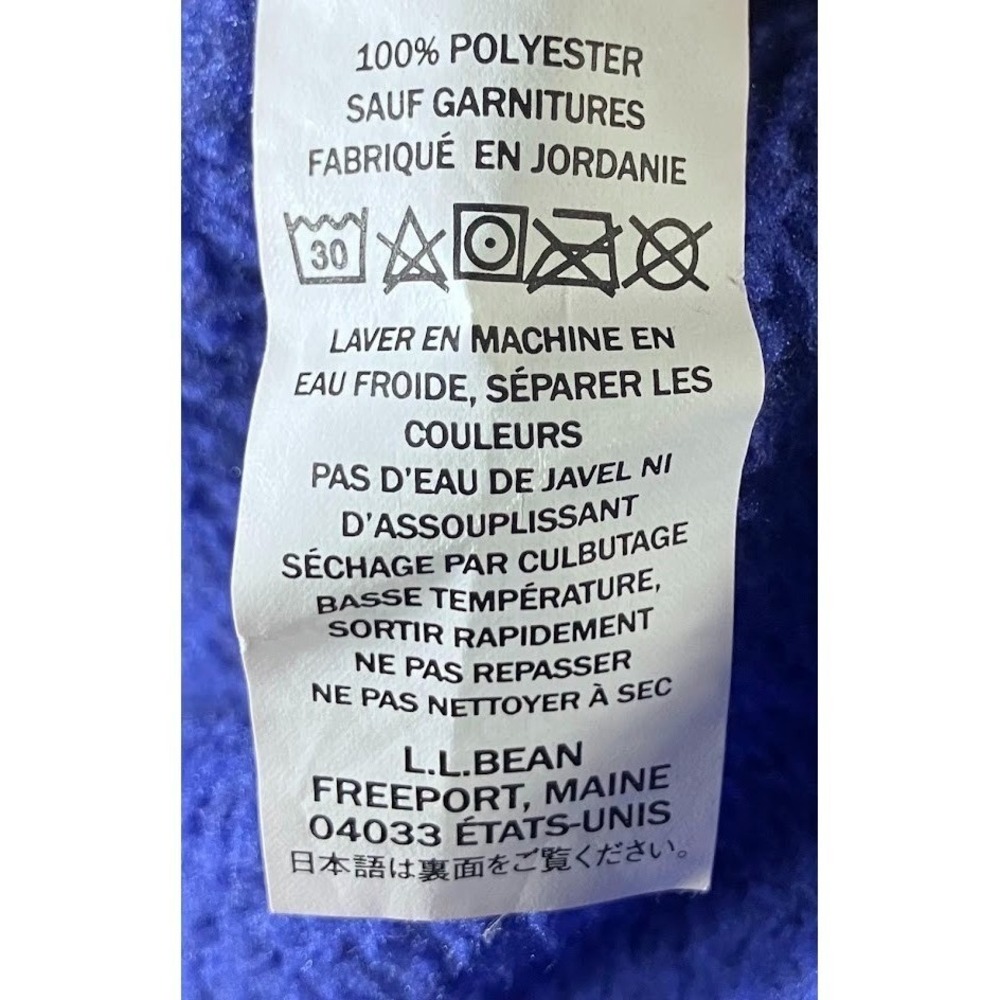 LL Bean Womens Sweater Fleece Pullover Indigo Small Petite - Picture 12 of 14
